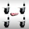 Service Caster 3.5'' SS Soft Rubber Swivel 1-1/2'' Expanding Stem Caster Set Total Lock Brake, 4PK SCC-SSEXTTL20S3514-SRS-112-4 - alternate 4